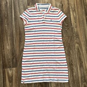 Vineyard Vines Polo Dress with Red and Blue Stripes
